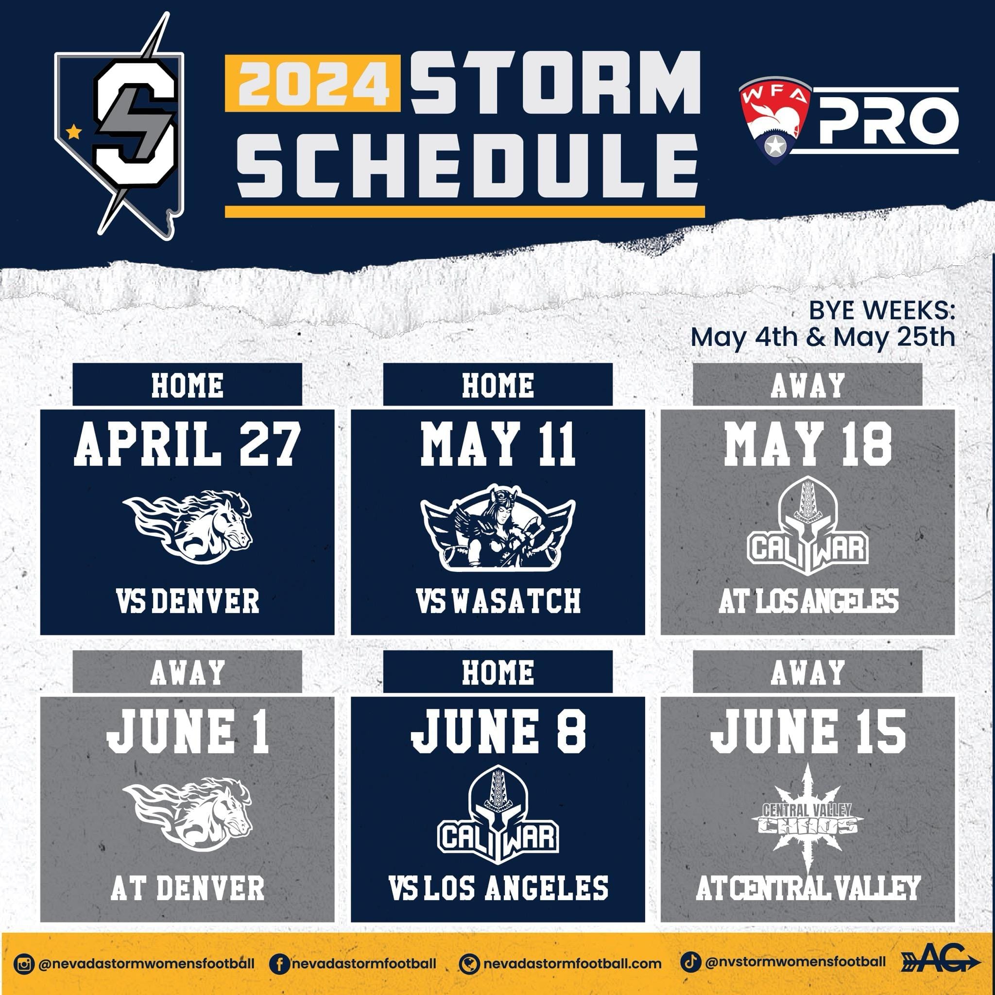 2024 Game Schedule Nevada Storm